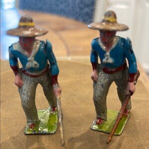 Cowboy Action Figures - Blue and Gray